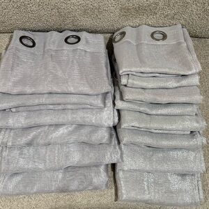 Silver sparkling Grommet Curtains